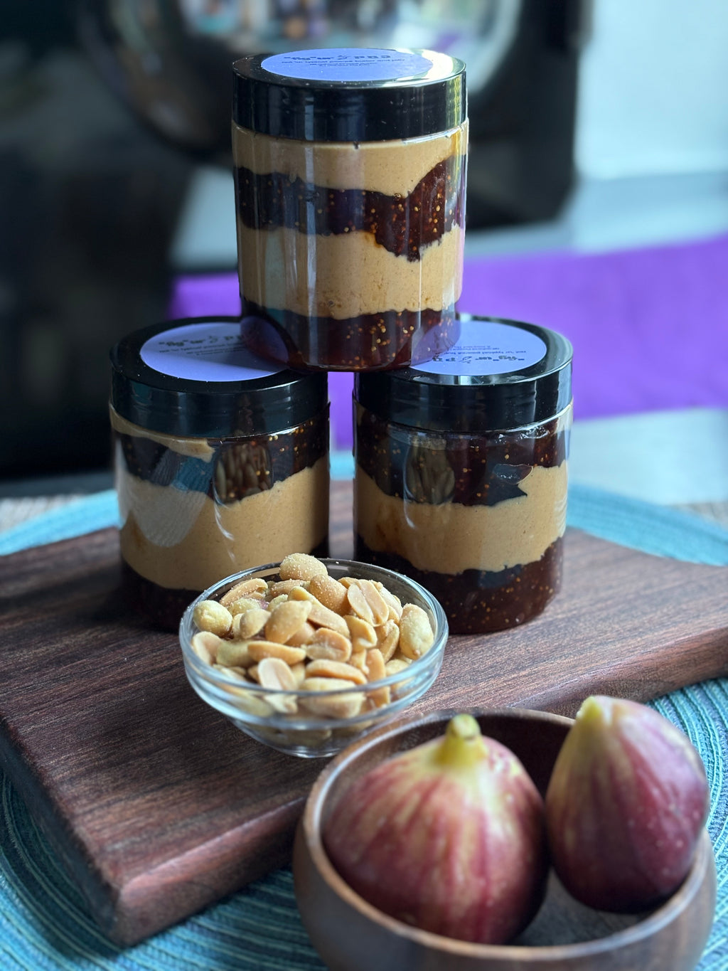 “Fig”ur8PBJ.             ARTISAN FIG PRESERVE AND ALL NATURAL PEANUT BUTTER Spread